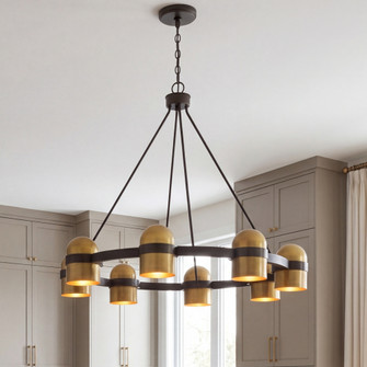 Andover 8-Light Chandelier in Mediterranean Bronze and Riviera Brass (128|1-1152-8-333)