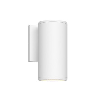 Nordic 7-in (3-in Dia.) White Dimmable LED Exterior Cylinder Wall Sconce (461|EW264107-WH)