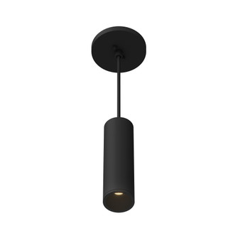 Lorna 8-in (2-in Dia.) 36 Degree Optic Black Damp-Rated Dimmable LED Cylinder Pendant (461|LD2-PD08W10-3036-BK-UNV-010)