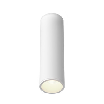 Lorna 11-in (3-in Dia.) 36 Degree Optic White Dimmable LED Cylinder Flush Mount (461|LD3-FM12W18-3036-WH-UNV-010)