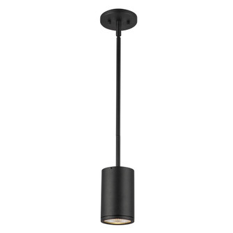 Nordic 5-in (3-in Dia.) Black Dimmable LED Exterior Cylinder Pendant (461|EP264106-BK)