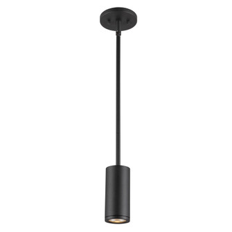 Nordic 5-in (2-in Dia.) Black Dimmable LED Exterior Cylinder Pendant (461|EP262106-BK)