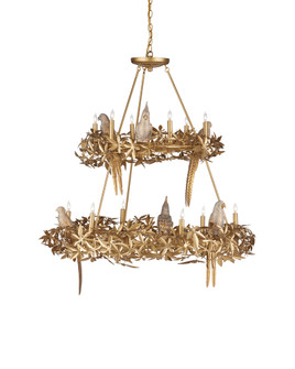 Aviary Gold Two-Tier Chandelier (92|9000-1321)
