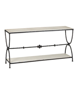 Agora White Travertine Console Table (92|4000-0245)