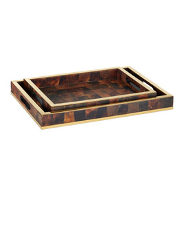 Casey Brown Tray Set of 2 (92|1200-1022)