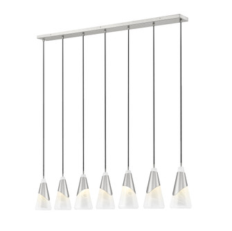 7 Light Linear Chandelier (276|828P7-7L-BN)