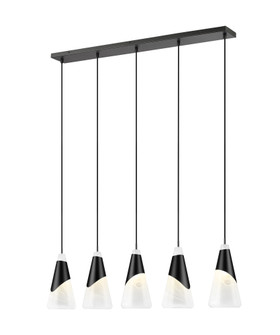 5 Light Linear Chandelier (276|828P7-5L-MB)