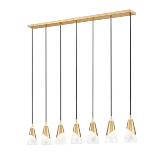 7 Light Linear Chandelier (276|828P6-7L-MGLD)