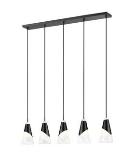 5 Light Linear Chandelier (276|828P6-5L-MB)