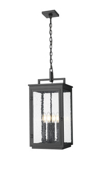 4 Light Outdoor Chain Mount Ceiling Fixture (276|5019CHB-BK)