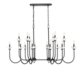 16 Light Linear Chandelier (276|352-56L-MB)