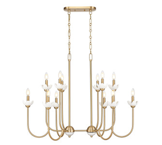 12 Light Linear Chandelier (276|352-42L-MGLD)