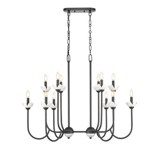 12 Light Linear Chandelier (276|352-42L-MB)