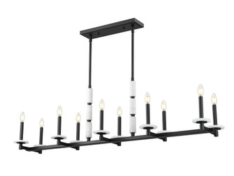 10 Light Linear Chandelier (276|3045-10L-MB)