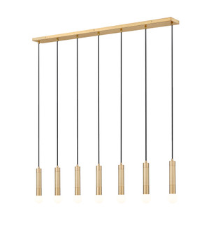 7 Light Linear Chandelier (276|1956P-7L-MGLD)
