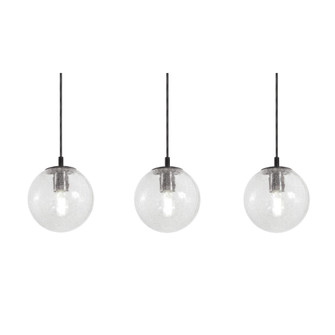 Palla 3 Light Linear Pendant,60W,BK (1|PLAP07MBBKLNR3)