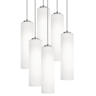 Leo 6 Light Round Pendant,120V,60W,SN (1|LEOP0412MBSNRND6)