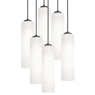 Leo 6 Light Round Pendant,120V,60W,BK (1|LEOP0412MBBKRND6)