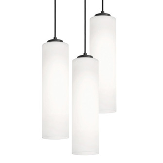 Leo 3 Light Round Pendant,120V,60W,BK (1|LEOP0412MBBKRND3)