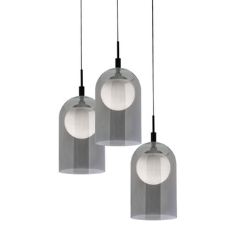Kiran 3 Light Round Pendant,120V,45W,3000K,BK (1|KRNP08L30D1BKRND3)