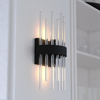 Delevan 14-in H 2 Light Wall Light Matte Black (51|W0537)