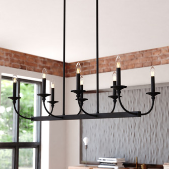 Durham 36-in. W 8 Light Linear Chandelier Matte Black (51|H0315)