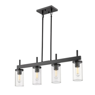 Golden Lighting Winslett 4-light Island Light in Matte Black (36|7011-LP BLK-CLR)