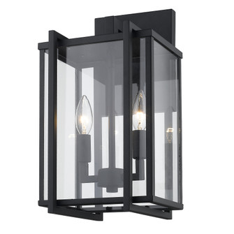 Golden Lighting Tribeca 2-light Outdoor Wall in Natural Black (36|6071-OWM NB-CLR)
