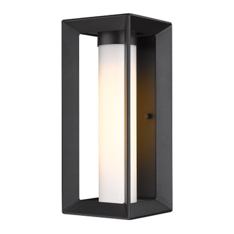 Golden Lighting Smyth 1-light Outdoor Wall in Natural Black and Opal Glass (36|2073-OWM NB-OP)