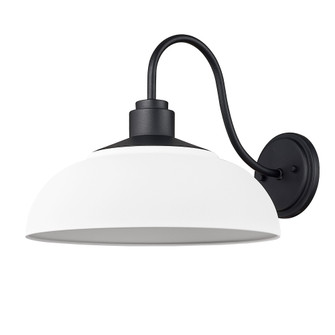 Yep by Golden Lighting Levitt 1-light Outdoor Wall in Natural Black and Natural White shade (36|2866-OWL NB-NWT)