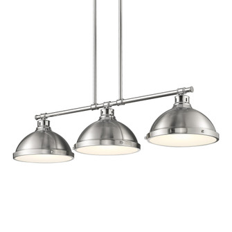 Yep by Golden Lighting Duncan 3-light Island Light in Chrome and Pewter shade (36|3602-3LP CH-PW)