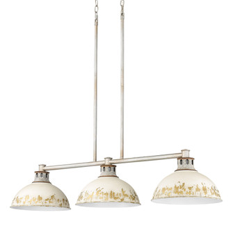 Golden Lighting Kinsley 3-light Island Light in Antique Ivory shade (36|0865-3LP AGV-AI)