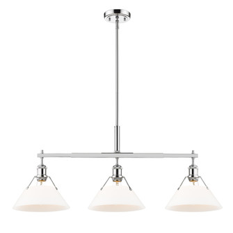 Yep by Golden Lighting Orwell 3-light Island Light in Chrome and Opal Glass (36|3306-LP CH-OP)