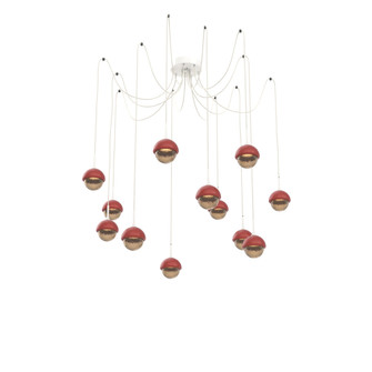 Cabochon Round 12pc Swag Multi-Pendant (1289|SCB0093-12-WI-B-C01-L1-RE)