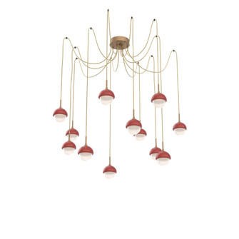 Cabochon Round 12pc Swag Multi-Pendant (1289|SCB0093-12-NB-WL-C01-L3-RE)