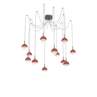 Cabochon Round 12pc Swag Multi-Pendant (1289|SCB0093-12-GP-WL-C01-L3-RE)