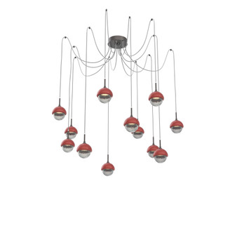 Cabochon Round 12pc Swag Multi-Pendant (1289|SCB0093-12-GP-S-C01-L3-RE)