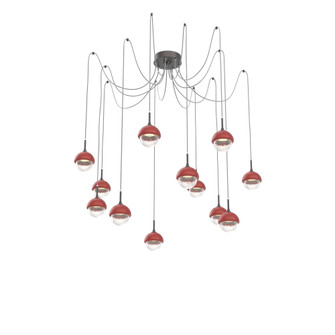 Cabochon Round 12pc Swag Multi-Pendant (1289|SCB0093-12-GP-C-C01-L1-RE)