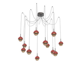 Cabochon Round 12pc Swag Multi-Pendant (1289|SCB0093-12-GP-B-C01-L3-RE)