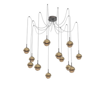 Cabochon Round 12pc Swag Multi-Pendant (1289|SCB0093-12-GP-B-C01-L1-GB)