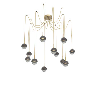 Cabochon Round 12pc Swag Multi-Pendant (1289|SCB0093-12-GB-S-C01-L1-GP)