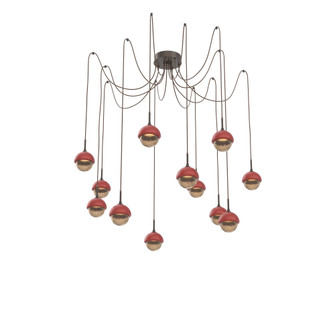 Cabochon Round 12pc Swag Multi-Pendant (1289|SCB0093-12-FB-B-C01-L1-RE)