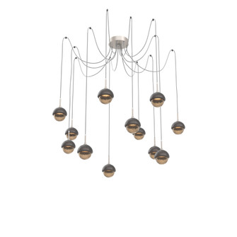 Cabochon Round 12pc Swag Multi-Pendant (1289|SCB0093-12-BS-B-C01-L1-GP)