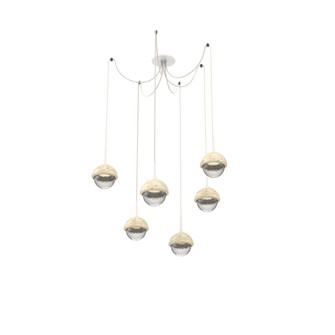 Cabochon Round 6pc Swag Multi-Pendant (1289|SCB0093-06-WI-C-C01-L1-TR)