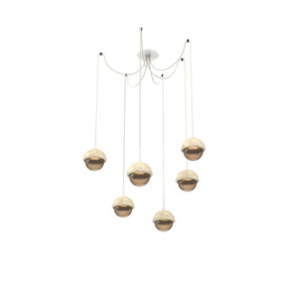 Cabochon Round 6pc Swag Multi-Pendant (1289|SCB0093-06-WI-B-C01-L3-TR)