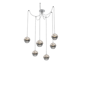 Cabochon Round 6pc Swag Multi-Pendant (1289|SCB0093-06-CS-S-C01-L1-BS)