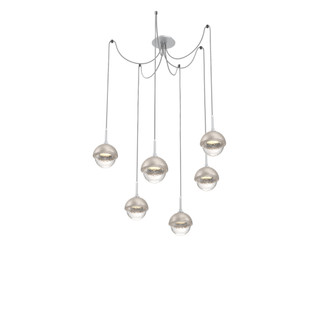 Cabochon Round 6pc Swag Multi-Pendant (1289|SCB0093-06-CS-C-C01-L1-BS)