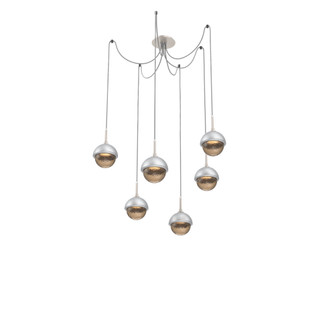 Cabochon Round 6pc Swag Multi-Pendant (1289|SCB0093-06-BS-B-C01-L3-CS)