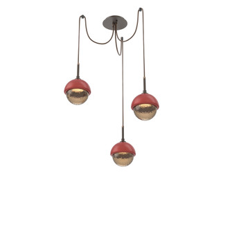 Cabochon Round 3pc Swag Multi-Pendant (1289|SCB0093-03-FB-B-C01-L3-RE)