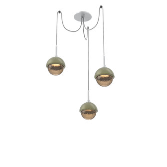 Cabochon Round 3pc Swag Multi-Pendant (1289|SCB0093-03-CS-B-C01-L3-GE)